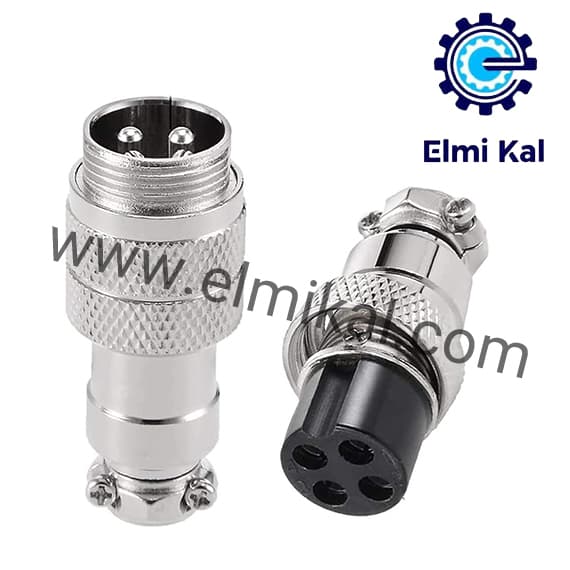 کانکتور روسی 4 پین GX16 بین راهی
