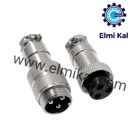 کانکتور روسی 3 پین GX16 بین راهی