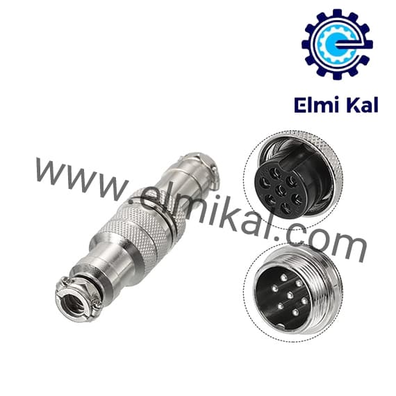 کانکتور روسی 7 پین GX16 بین راهی